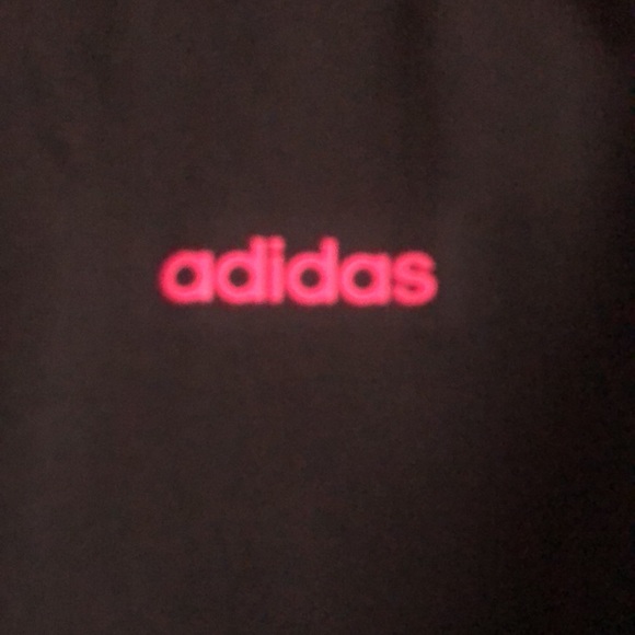 Black Adidas sweater with pink stripes - Picture 2 of 5